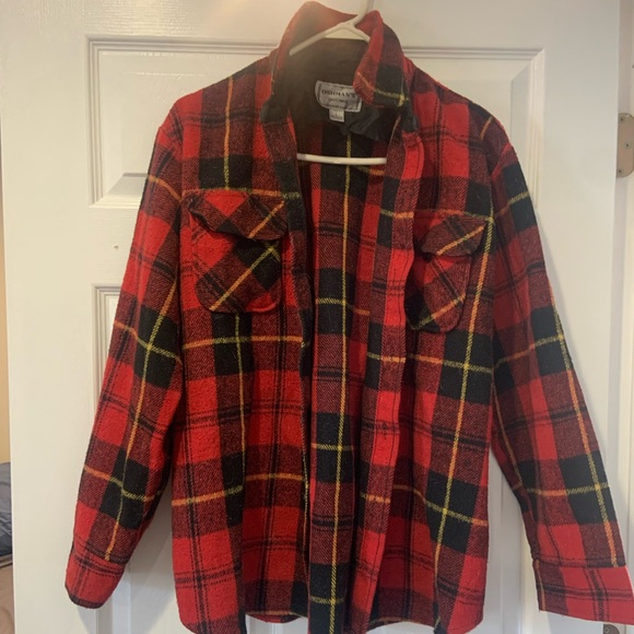 Red flannel button down - Picture 2 of 5